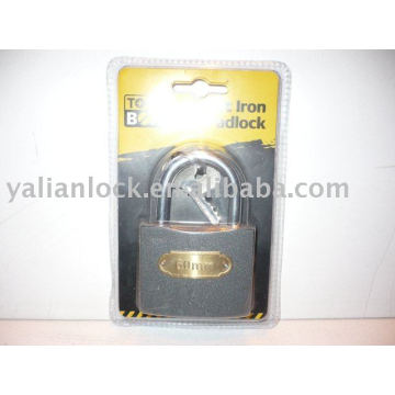 Security grey iron padlock